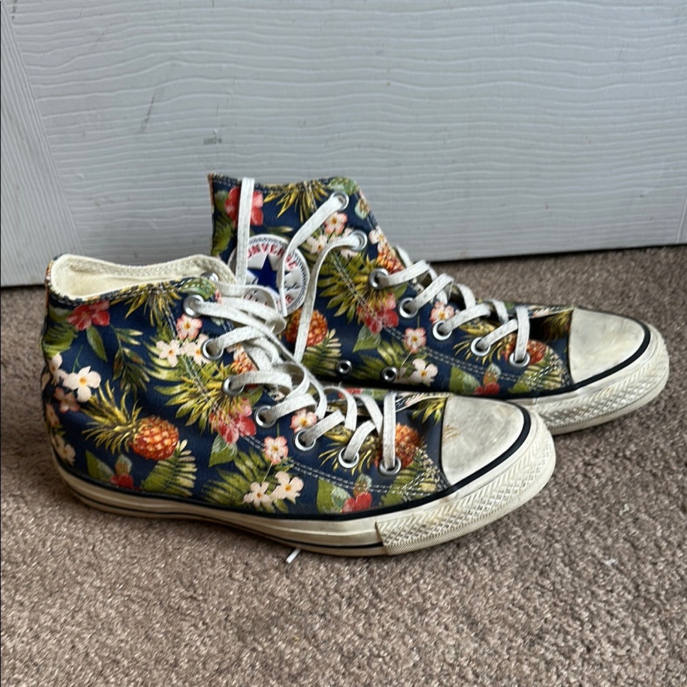 Converse Floral High-Top Sneakers - Multicolor